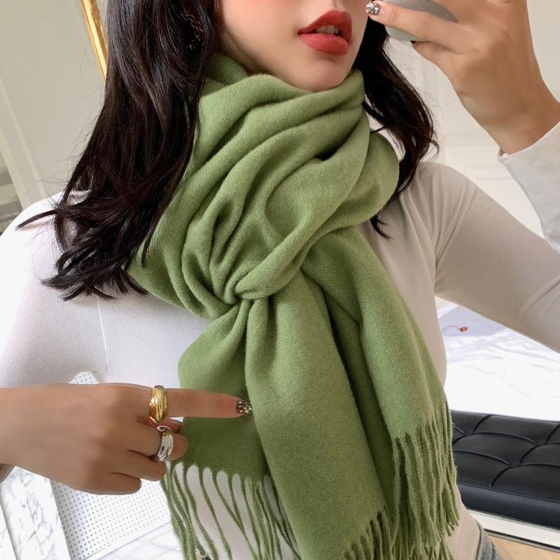 Scarves Thick Soft Double-sided Imitation Cashmere Scarf Women Blanket And Shawls Winter Pashmina Neckerchief Female Foulard
Scarves Thick Soft Double-sided Imitation Cashmere Scarf Women Blanket And Shawls Winter Pashmina Neckerchief Female Foulard