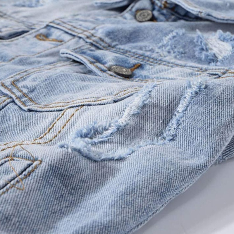Men's Ripped Denim Vests With Wings Embroidery Hi Street Distressed Denim Sleeveless Jacket Waistcoat Plus Size M5XL 201120