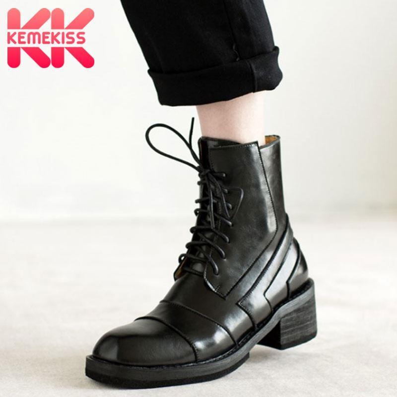 KemeKiss New Women Ankle Boots Patchwork Real Leather Women Winter Boots Fashion Cool Shoes Daily Footwear Size 34-391, Black
KemeKiss New Women Ankle Boots Patchwork Real Leather Women Winter Boots Fashion Cool Shoes Daily Footwear Size 34-391, Black