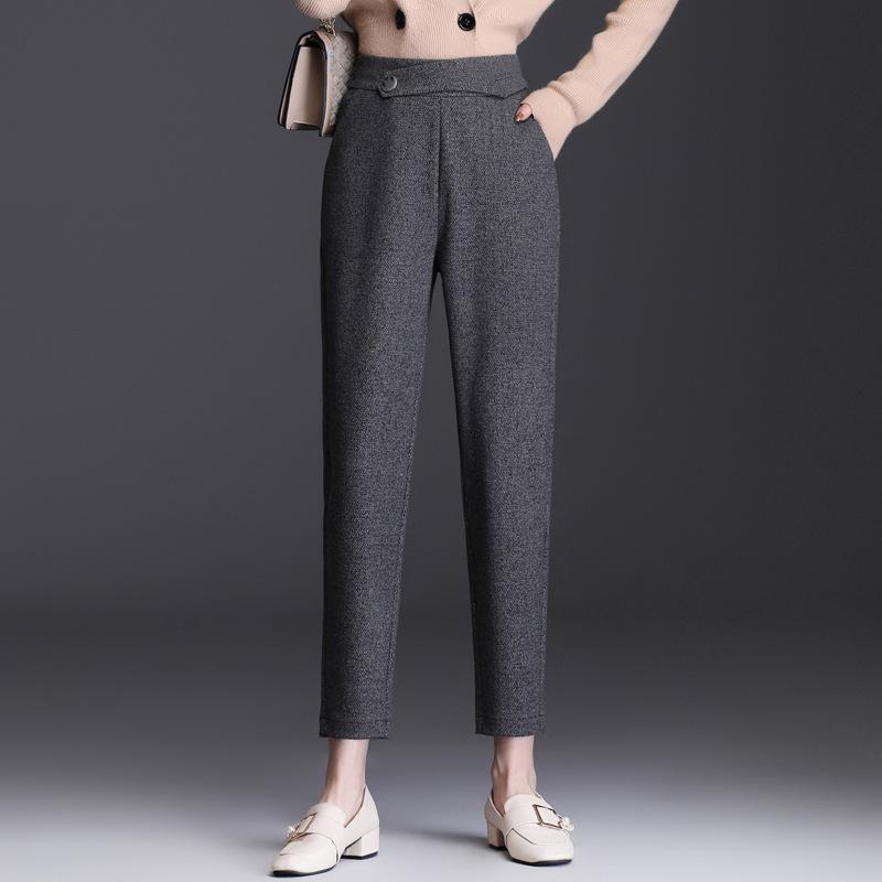 2020 women's winter trousers woolen harem pants slim elastic waist thicken drape temperament casual ankle-length pants
2020 women's winter trousers woolen harem pants slim elastic waist thicken drape temperament casual ankle-length pants