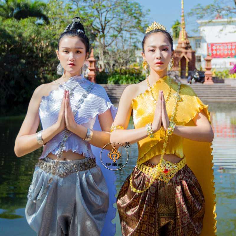 Thai Dress Dai Shan Ahom Customes Asian Clothes Ropa Mujer Top Pant Trousers Traditional Clothing for Women1
Thai Dress Dai Shan Ahom Customes Asian Clothes Ropa Mujer Top Pant Trousers Traditional Clothing for Women1