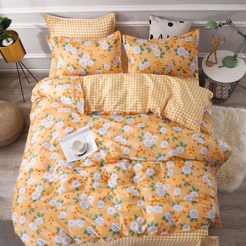 Yellow Flower Grid Print Bed Cover Set Kid Girl Duvet Cover Adult Child Bed Sheets And Pillowcases Comforter Bedding Set 61057, 2tj-61065-001
Yellow Flower Grid Print Bed Cover Set Kid Girl Duvet Cover Adult Child Bed Sheets And Pillowcases Comforter Bedding Set 61057, 2tj-61065-001