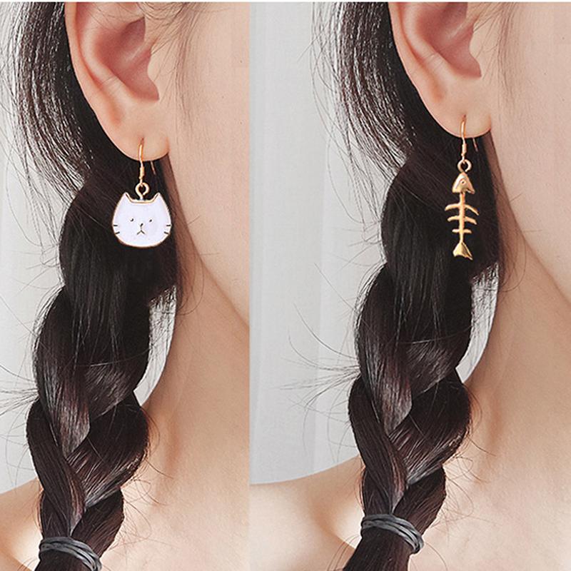 2020 New Black White Cat Earring Asymmetric Cat And Fish Accessories Earring Alloy Stud Earrings Gifts Women
2020 New Black White Cat Earring Asymmetric Cat And Fish Accessories Earring Alloy Stud Earrings Gifts Women