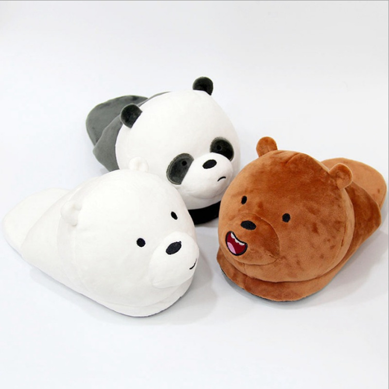 Kawaii Plush Avocado Slippers Fruit Toys Cute Pig unicorn Warm Winter Adult Shoes Doll Women Indoor Household Products 201203, Brow bear 
Kawaii Plush Avocado Slippers Fruit Toys Cute Pig unicorn Warm Winter Adult Shoes Doll Women Indoor Household Products 201203, Brow bear