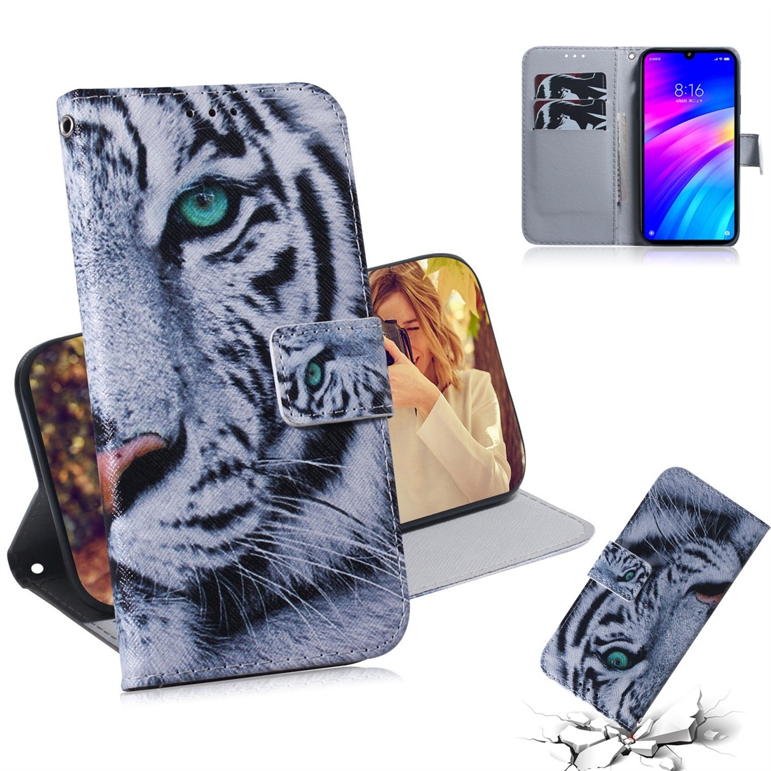 Tiger Pattern Coloured Drawing Horizontal Flip Leather Case for Xiaomi Redmi 7 with Holder Card Slots Wallet
Tiger Pattern Coloured Drawing Horizontal Flip Leather Case for Xiaomi Redmi 7 with Holder Card Slots Wallet