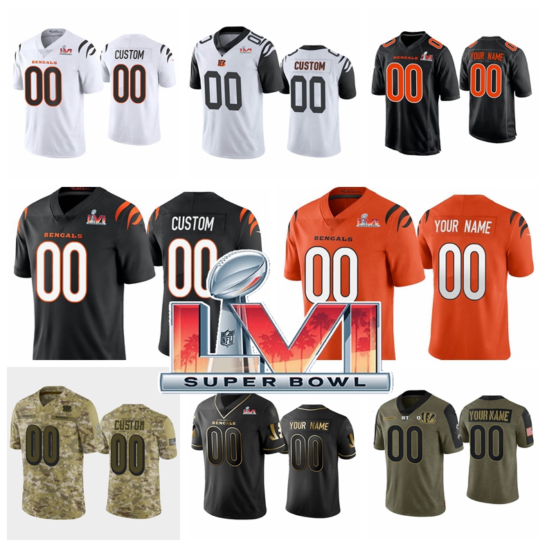 Cincinnati''Bengals''Men Custom White Color Rush Limited Women Youth Golden Super football Bowl LVI football Jersey
Cincinnati''Bengals''Men Custom White Color Rush Limited Women Youth Golden Super football Bowl LVI football Jersey