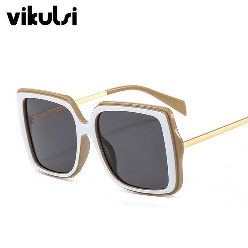 Square Oculos Oversized White Brown Sunglasses Women/Men 2021 New Trendy Big Frame Sun Glasses Male Retro Sunshade Winter Shades 
Square Oculos Oversized White Brown Sunglasses Women/Men 2021 New Trendy Big Frame Sun Glasses Male Retro Sunshade Winter Shades