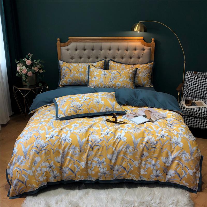 New Egyptian cotton bedsheet bedding set flowering shrubs pastoral duvet cover bed linen flat sheets queen king size hometexitle, As pic 
New Egyptian cotton bedsheet bedding set flowering shrubs pastoral duvet cover bed linen flat sheets queen king size hometexitle, As pic