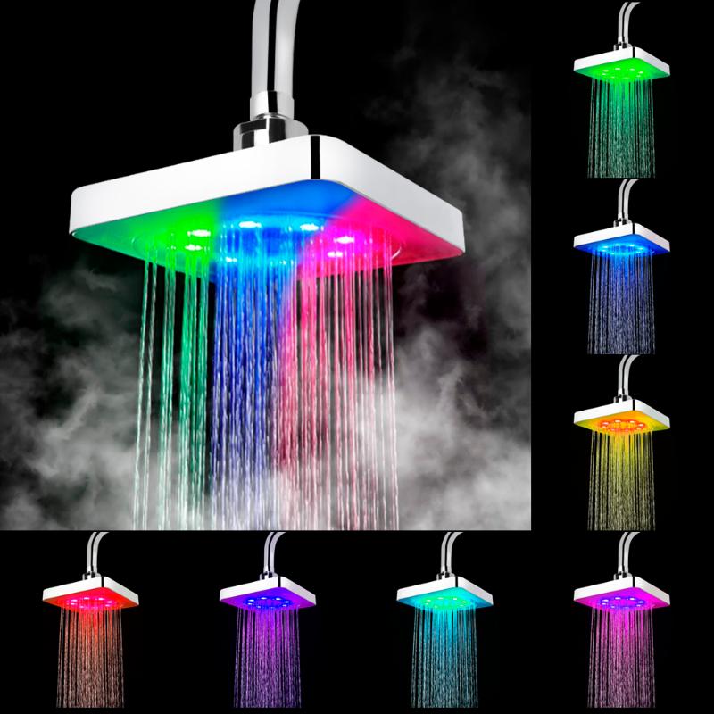 No Batteries LED Shower Head Square Fixed Showerhead 7 Colors Gradual Changing Rainfall Top Spray 3 colors Temperature Sensor
No Batteries LED Shower Head Square Fixed Showerhead 7 Colors Gradual Changing Rainfall Top Spray 3 colors Temperature Sensor