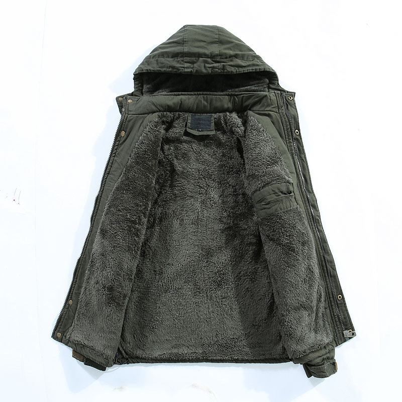 New Men Winter Long Cotton Coats Men's Fashion Casual Cotton Jacket Men Windproof Hooded Coat Warm Thick Parka Men 201214