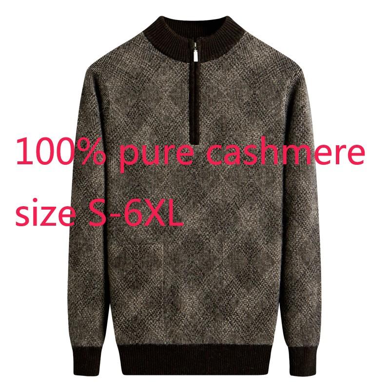 New Arrival 100% Cashmere Men Winter Half High Collar Warm Thickened Knitwear Computer Knitted Pullovers Casual Plus Size -6XL
New Arrival 100% Cashmere Men Winter Half High Collar Warm Thickened Knitwear Computer Knitted Pullovers Casual Plus Size -6XL