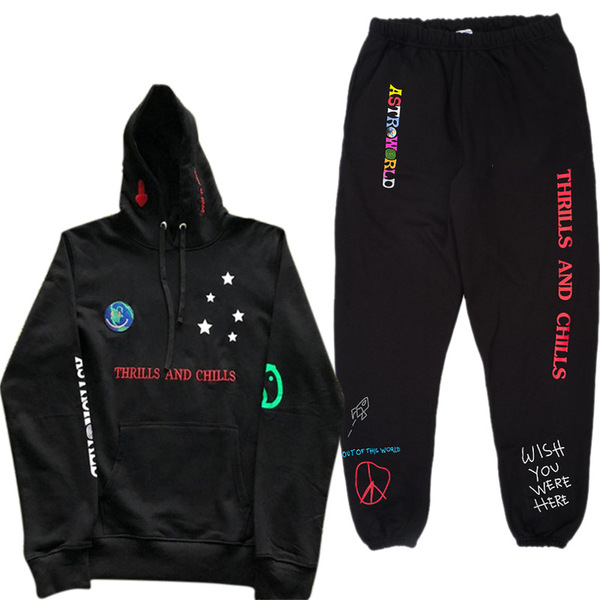 Rapper Travis Scott Astroworld Designer Hip Hop Hoodies+Pant Casual Hooded Sweatshirts Male Printed High Street Pullover Set, Black
Rapper Travis Scott Astroworld Designer Hip Hop Hoodies+Pant Casual Hooded Sweatshirts Male Printed High Street Pullover Set, Black