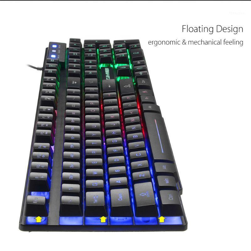 1Set 1Set T6 Rainbow LED Backlit Multimedia Ergonomic USB Wired Gaming Keyboard Wired Mouse and Mouse Pad for PC Laptop Computer1
1Set 1Set T6 Rainbow LED Backlit Multimedia Ergonomic USB Wired Gaming Keyboard Wired Mouse and Mouse Pad for PC Laptop Computer1
