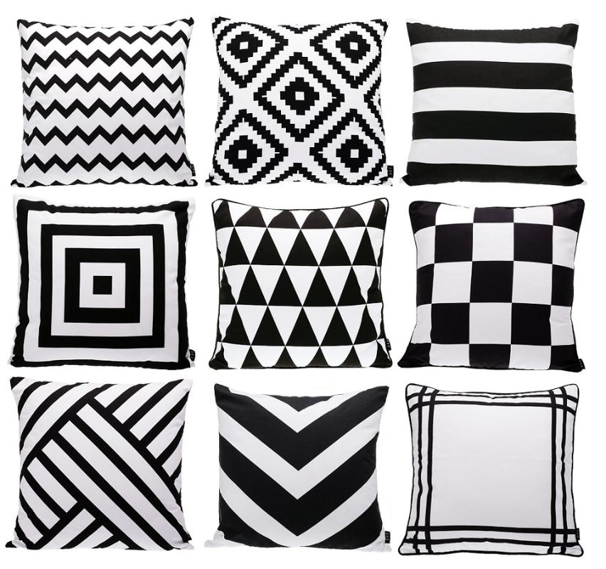 Black And White Cushion Cover Geometric Triangles Chevron Stripes Plaids Rhombus Rug Pattern Cushion Covers Sofa Pillow Case 
Black And White Cushion Cover Geometric Triangles Chevron Stripes Plaids Rhombus Rug Pattern Cushion Covers Sofa Pillow Case