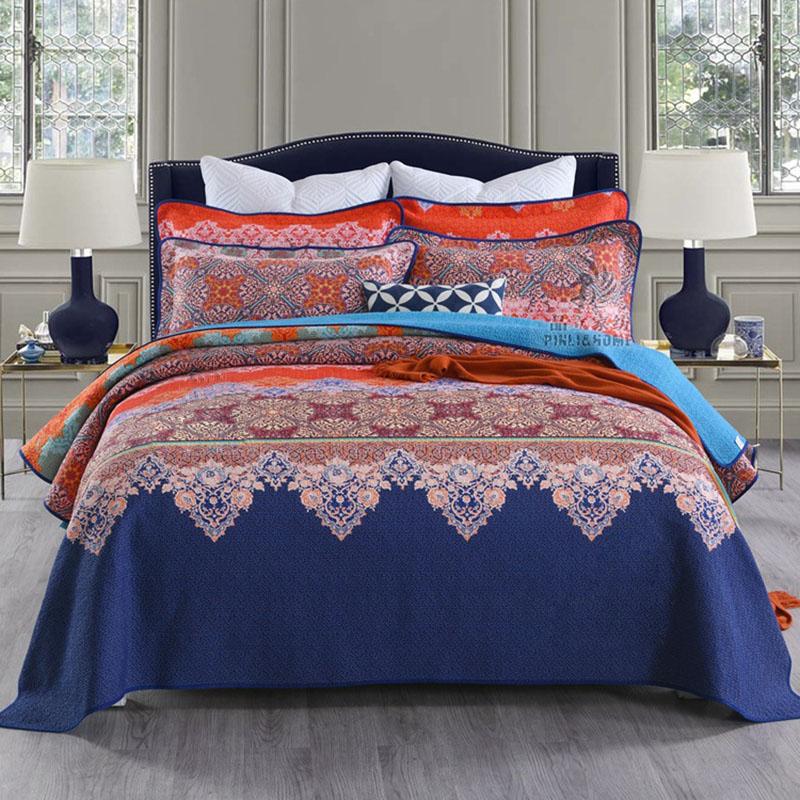 CHAUSUB Print Bedspreads Cotton Quilt Set 3PCS Bed Cover With Pillowcase Queen Size Blanket Summer Coverlet, No1
CHAUSUB Print Bedspreads Cotton Quilt Set 3PCS Bed Cover With Pillowcase Queen Size Blanket Summer Coverlet, No1