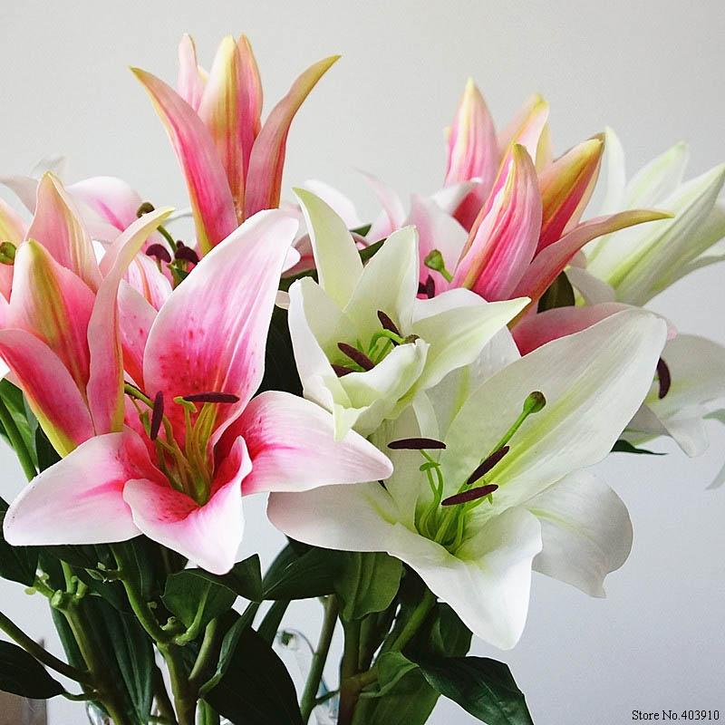New high quality 2 heads big Artificial Lily Flowers branch for new House Home Wedding Festival Decoration fake silk flores, Color b
New high quality 2 heads big Artificial Lily Flowers branch for new House Home Wedding Festival Decoration fake silk flores, Color b