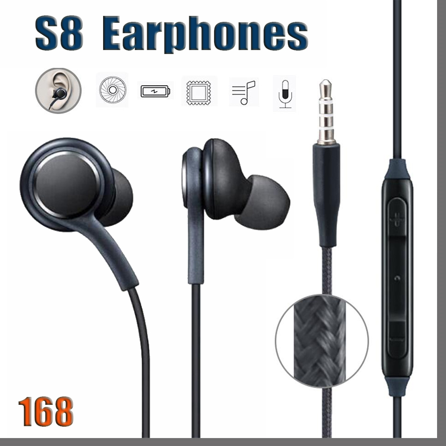 168D S8 Earphone Headset Mic For Samsung Galaxy S8 S9 S10 Note 3.5mm Jack headphone Headphones EO-IG955BSEGWW Handsfree Earbuds Smart Phone
168D S8 Earphone Headset Mic For Samsung Galaxy S8 S9 S10 Note 3.5mm Jack headphone Headphones EO-IG955BSEGWW Handsfree Earbuds Smart Phone