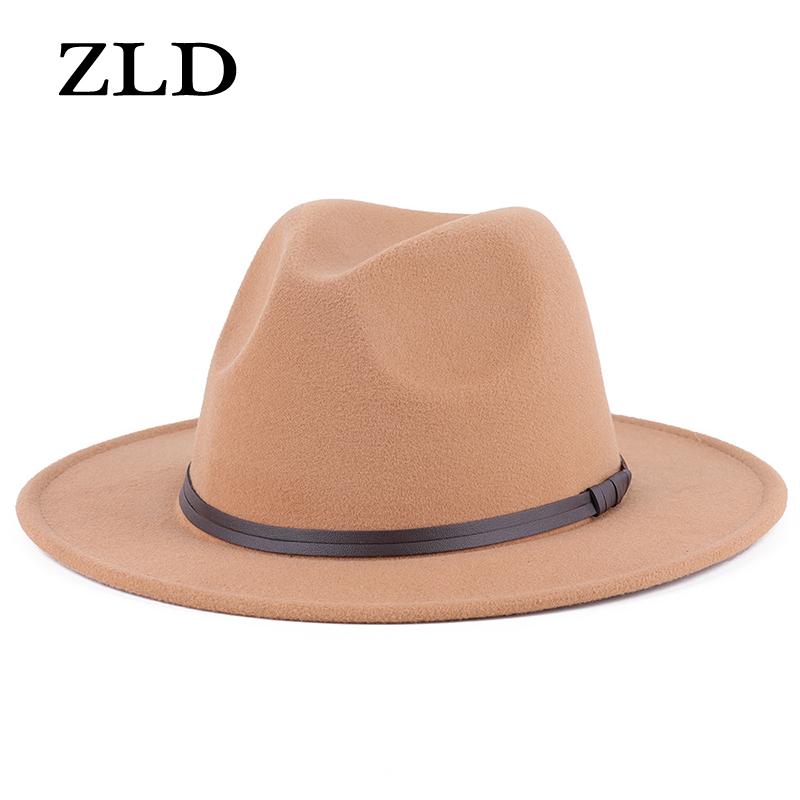 ZLD Simple new men women Fedoras hat fashion Black belt decorated hats ladies Casual Cowboy caps Flat brim big brim jazz cap
ZLD Simple new men women Fedoras hat fashion Black belt decorated hats ladies Casual Cowboy caps Flat brim big brim jazz cap