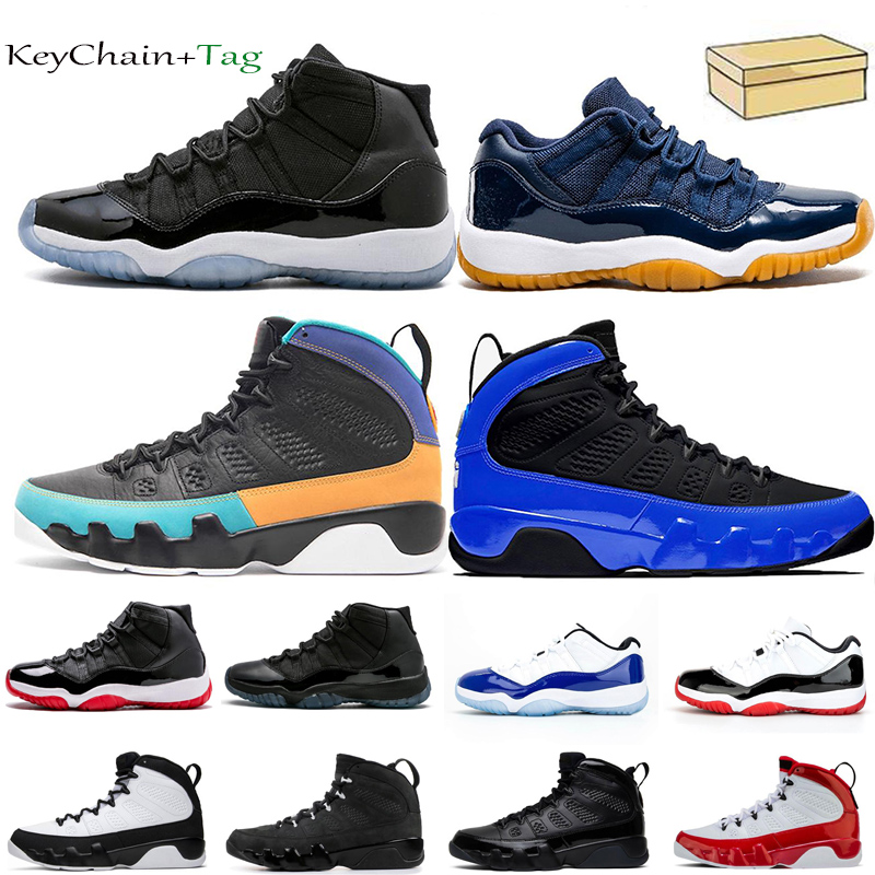 9s Men Basketball Shoes University Gold Racer Chameleon Space Jam Dream It Do It UNC 11s 25th Anniversary Low White Concord Bred Sneakers