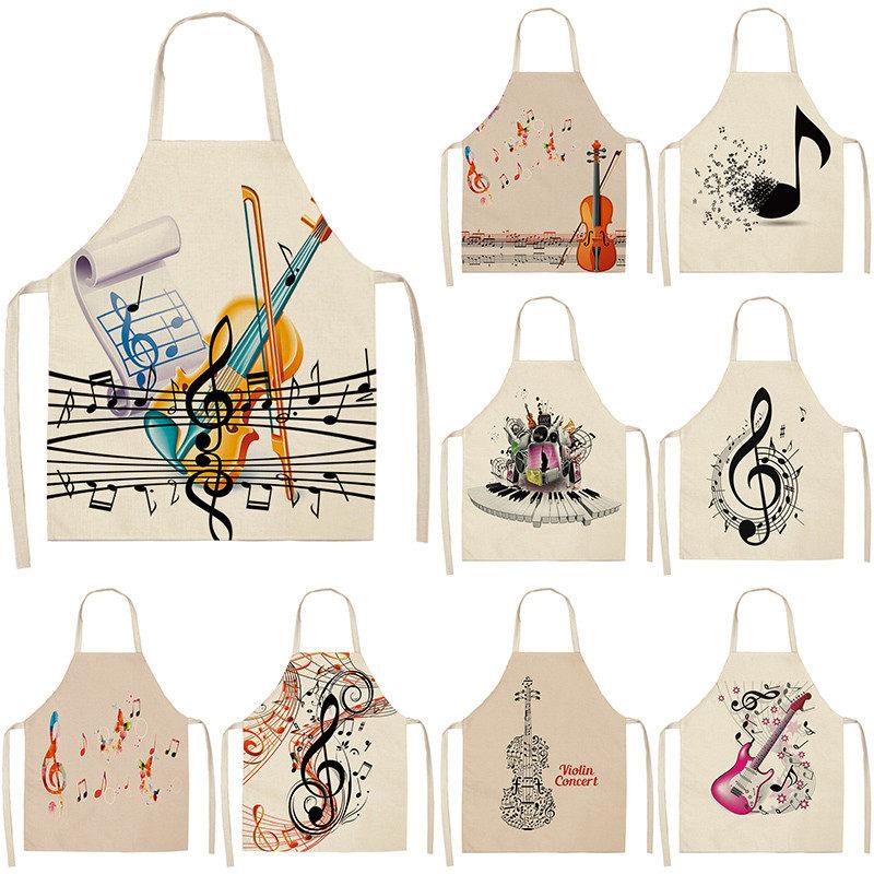 Musicial Note Guitar Piano Kitchen Aprons Women Cotton Linen Bibs Household Cleaning Pinafore Home Cooking Apron 53*65cm
Musicial Note Guitar Piano Kitchen Aprons Women Cotton Linen Bibs Household Cleaning Pinafore Home Cooking Apron 53*65cm