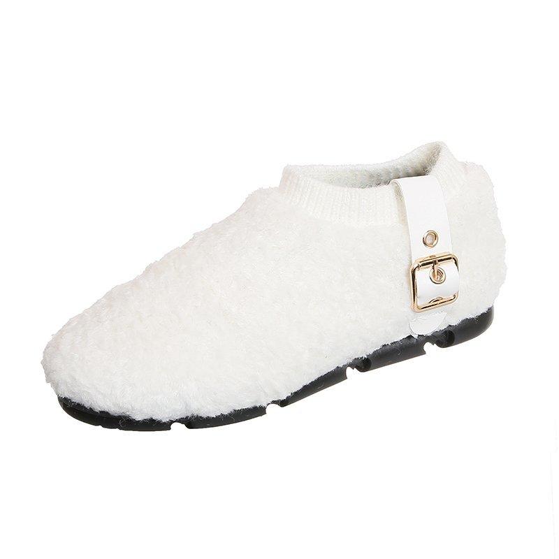 Hipster Cheap Warm Short Plush Plus Cotton Wool Shoes Quality Fashion Soft Bottom Cute One-legged Shoes Female Peas Plush, High quality
Hipster Cheap Warm Short Plush Plus Cotton Wool Shoes Quality Fashion Soft Bottom Cute One-legged Shoes Female Peas Plush, High quality