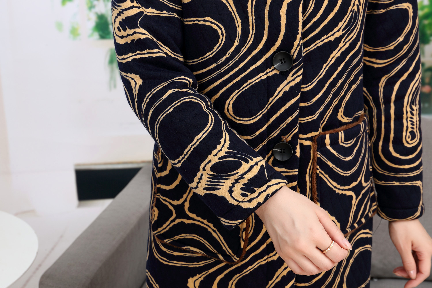 New Arrival Winter Jacket Women Hooded Cotton Padded Long Warm thicken Female Coats Print Parkas Outwear 201019