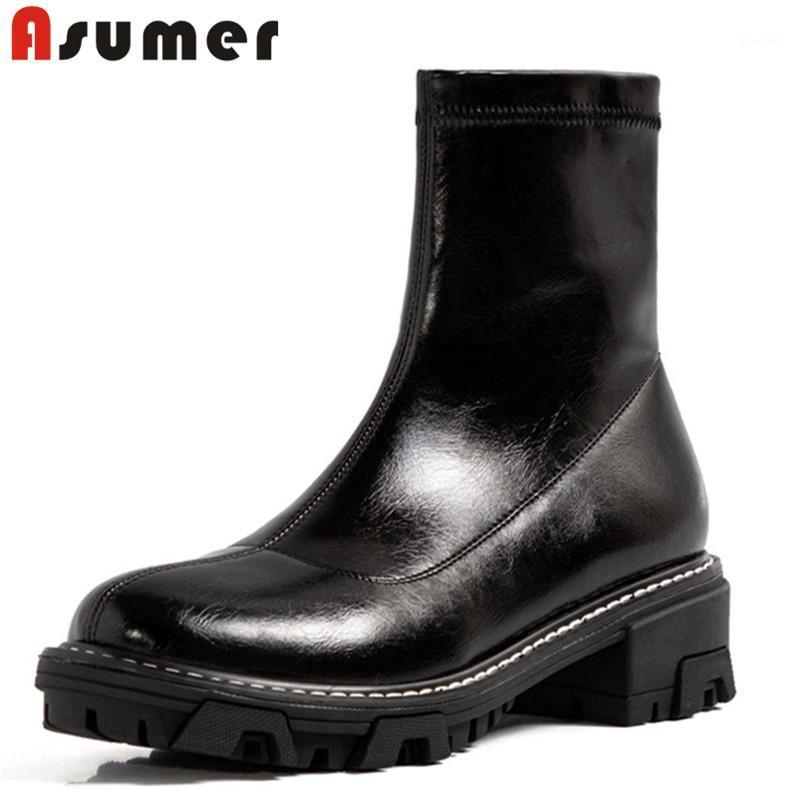 ASUMER 2020 new arrive ankle boots women Stretch pu autumn winter low heel casual shoes punk fashion woman boots black1, Black
ASUMER 2020 new arrive ankle boots women Stretch pu autumn winter low heel casual shoes punk fashion woman boots black1, Black
