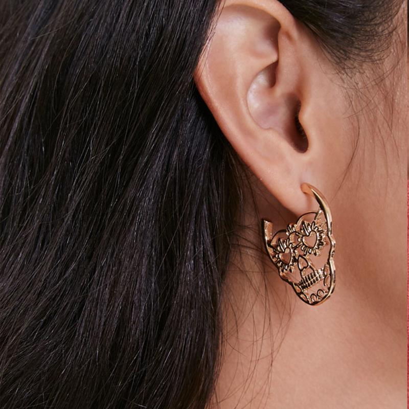 New Fashion Steampunk Silver Color Skull Stud Earrings for Woman Vintage Alloy Hollow Skeleton Piercing Ear Gothic Punk Jewelry
New Fashion Steampunk Silver Color Skull Stud Earrings for Woman Vintage Alloy Hollow Skeleton Piercing Ear Gothic Punk Jewelry