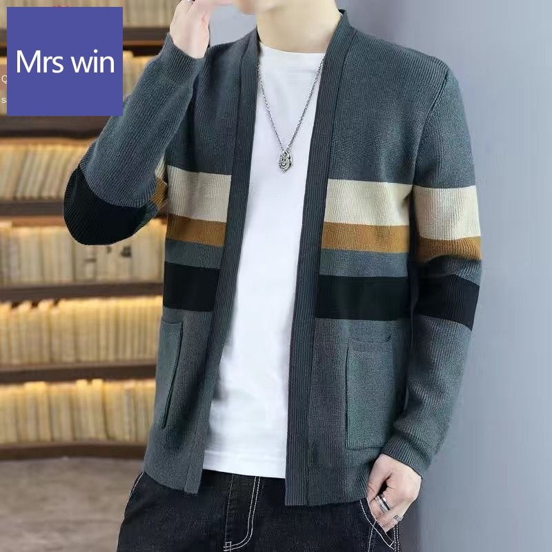 Men's coat spring and autumn man's cardigan sweater
