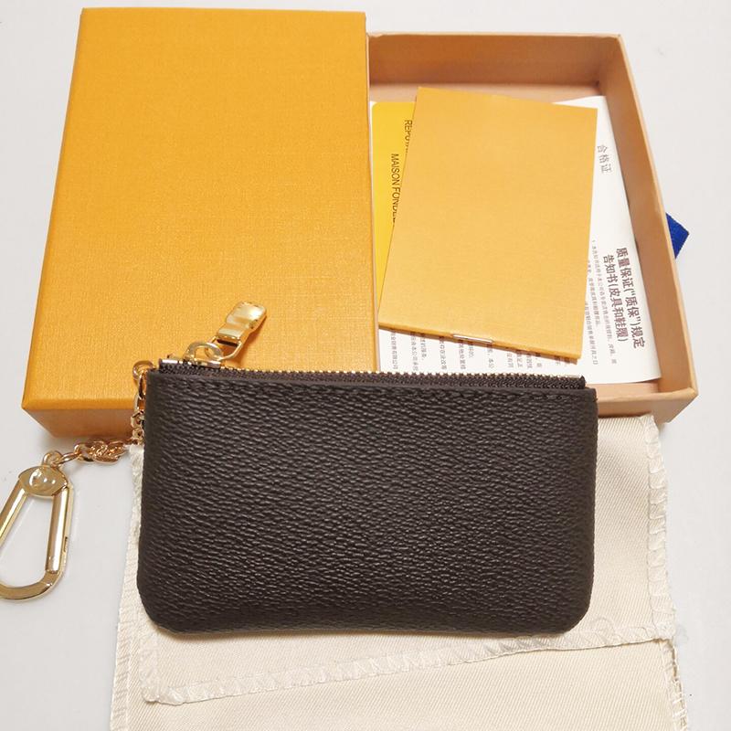 Key Pouch M62650 POCHETTE CLES Designers Luxurys Fashion Womens Mens Ring Credit Card Holder Coin Purse Mini Wallet Bag Charm Brown Canvas