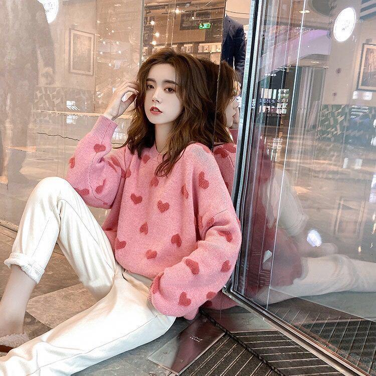 Women 2021 Autumn New Fashion Two Piece Sets Female Print O-Neck Pullover Knitting Tops Ladies Casual Long Pants Suits Q2521, Pink
Women 2021 Autumn New Fashion Two Piece Sets Female Print O-Neck Pullover Knitting Tops Ladies Casual Long Pants Suits Q2521, Pink