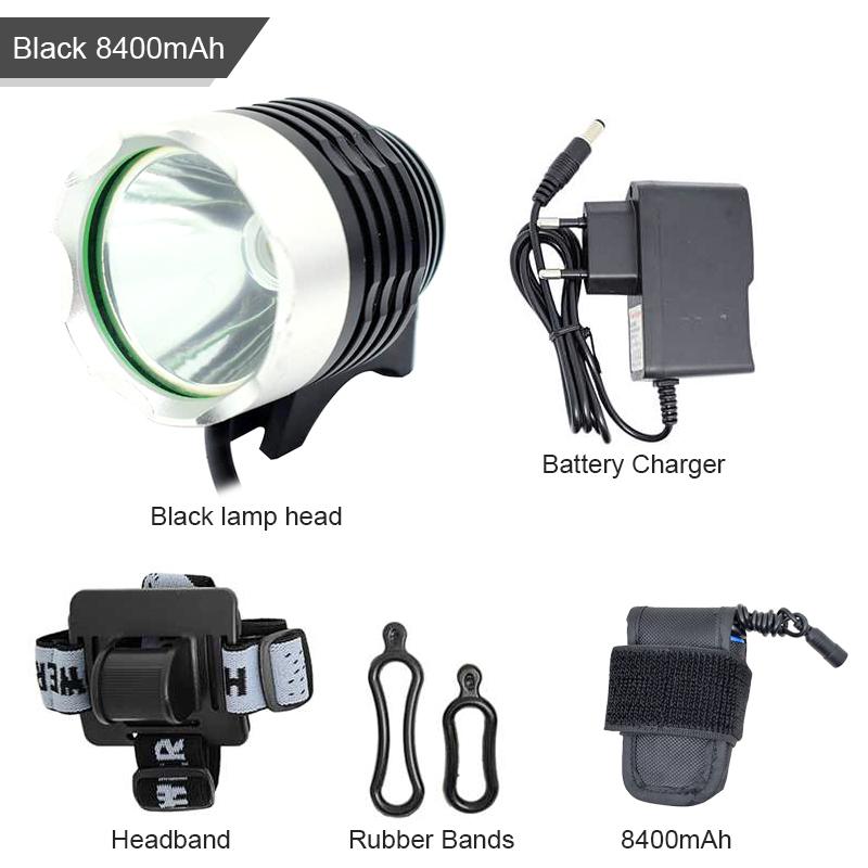 2000 lumens T6 LED MTB Bike Lights + 8400mAh Battery Pack 4 Hours Bicycle Front Light Head Lamp Cycling Accessories
2000 lumens T6 LED MTB Bike Lights + 8400mAh Battery Pack 4 Hours Bicycle Front Light Head Lamp Cycling Accessories