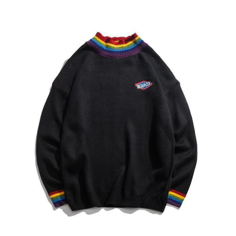Nagri rainbow turtleneck jumper male 2020 winter style loose sweater for men with high street black shirts l xl
Nagri rainbow turtleneck jumper male 2020 winter style loose sweater for men with high street black shirts l xl