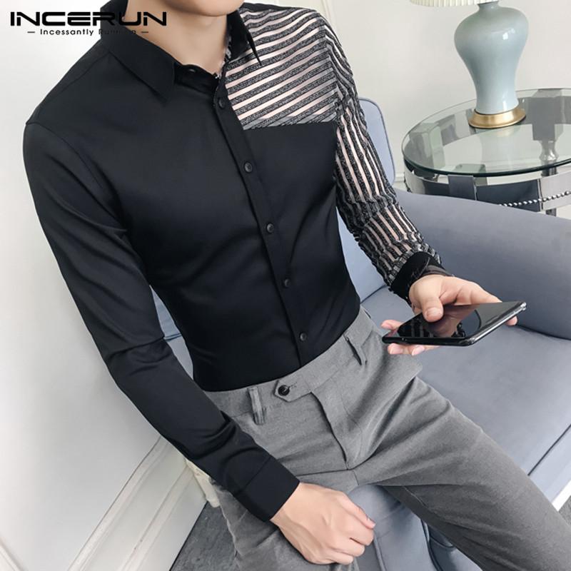 Men' Casual Shirts INCERUN 2021 Fashion Shirt Men Long Sleeve Streetwear Patchwork Chic Lapel Business Mens Dress Brand Party Camisas -5XL, Black
Men' Casual Shirts INCERUN 2021 Fashion Shirt Men Long Sleeve Streetwear Patchwork Chic Lapel Business Mens Dress Brand Party Camisas -5XL, Black
