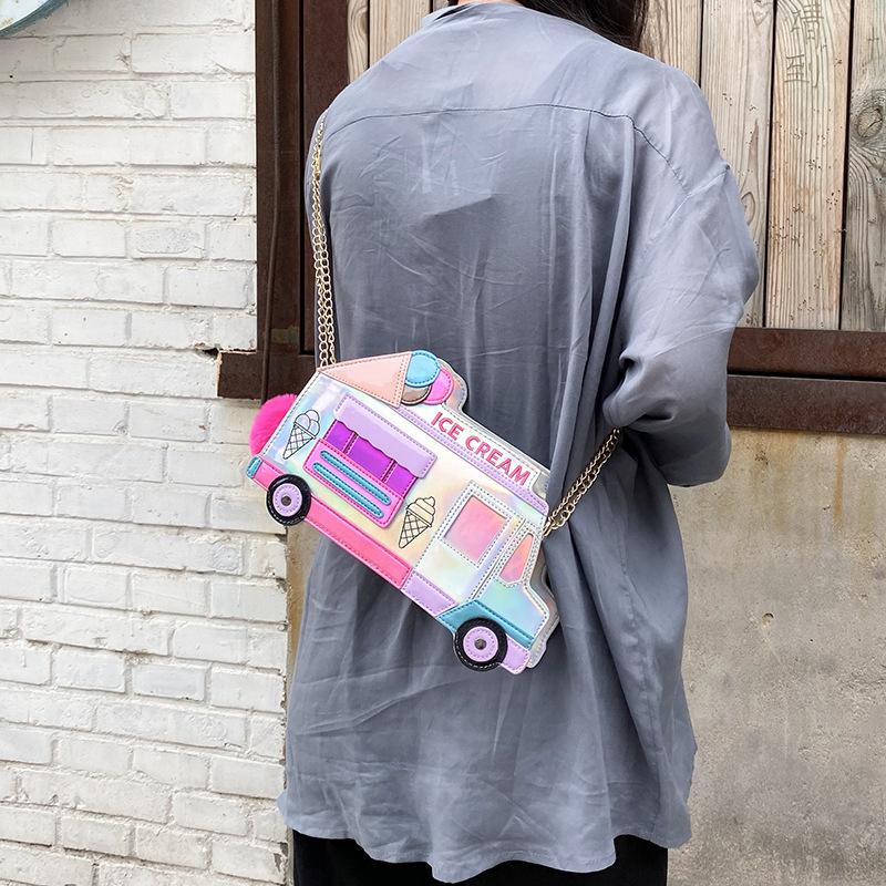 Ice Cream Car Messenger Bag Funny Personality Dazzling Color Laser Shoulder Bag Women Funny Messenger Crossbody Chain, Beige
Ice Cream Car Messenger Bag Funny Personality Dazzling Color Laser Shoulder Bag Women Funny Messenger Crossbody Chain, Beige