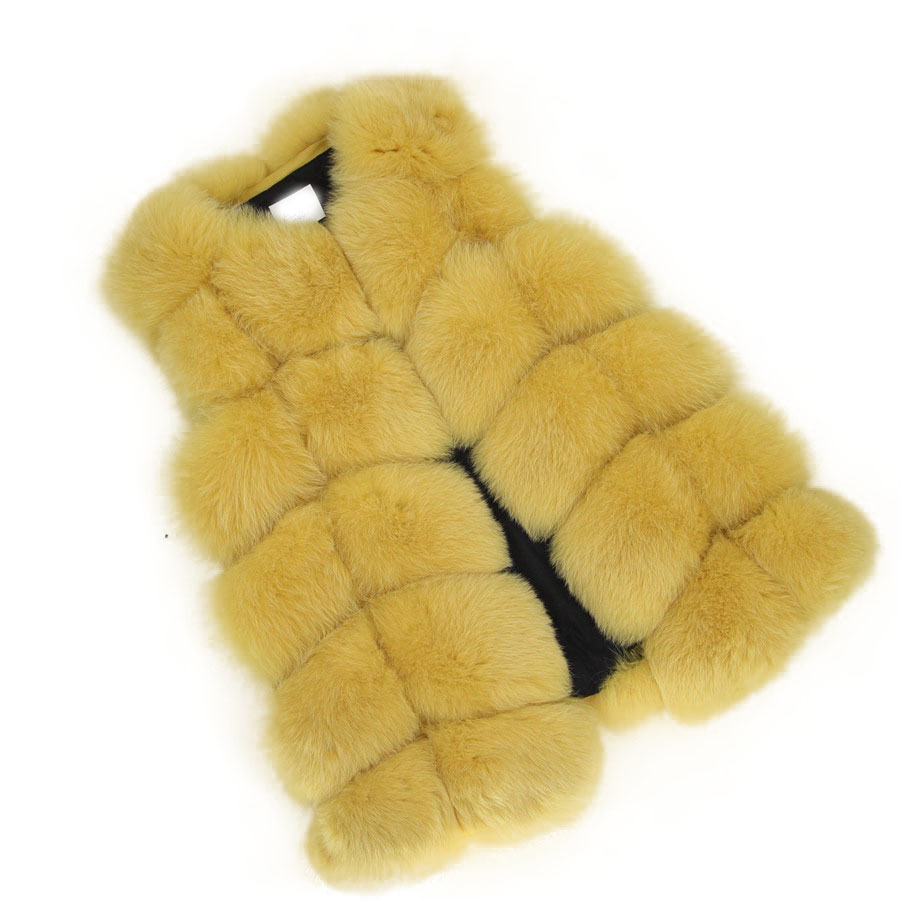 Pink Java 80 women winter coat real fur vest natural fur gilet fashion clothing ganuine coat fur jacket 201016