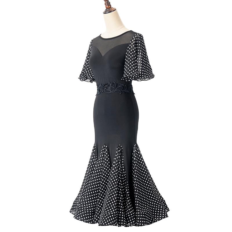 Dot Horn Short-Sleeves Package Hip Gauz Women Ballroom Dress Walt Dance Dress Tango Modern Dance Costumes Wear Party, Black
Dot Horn Short-Sleeves Package Hip Gauz Women Ballroom Dress Walt Dance Dress Tango Modern Dance Costumes Wear Party, Black
