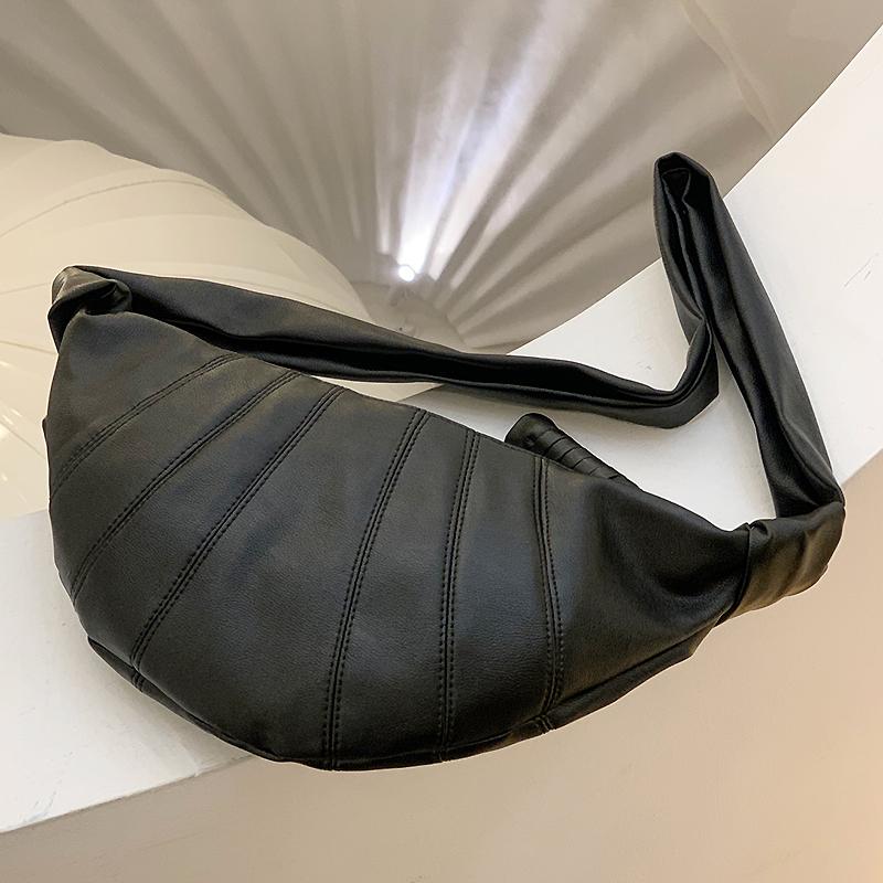 Simple Ladies Messenger Bag Pure Color Ladies Crossbody Chest Bag Fall Winter Large Capacity Croissant Shoulder Bags, Black
Simple Ladies Messenger Bag Pure Color Ladies Crossbody Chest Bag Fall Winter Large Capacity Croissant Shoulder Bags, Black
