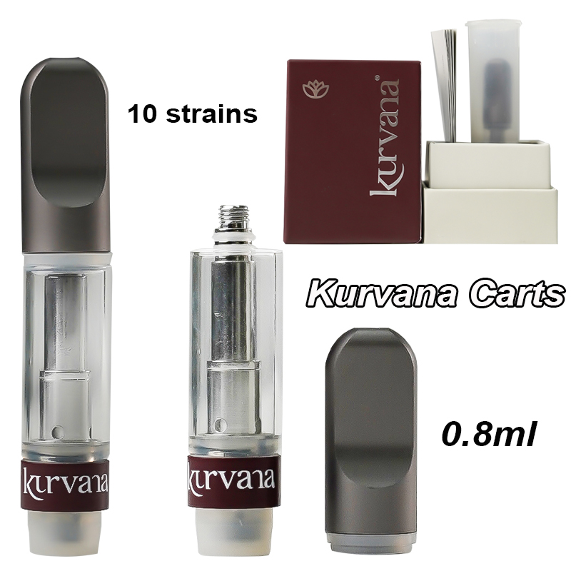 Kurvana Vape Cartridges Packaging 0.8ml Kuvana Carts Screw on Tip Oil Vaporizer Wax Atomizers Ceramic Coil Cartridge Empty 510 Thread
Kurvana Vape Cartridges Packaging 0.8ml Kuvana Carts Screw on Tip Oil Vaporizer Wax Atomizers Ceramic Coil Cartridge Empty 510 Thread