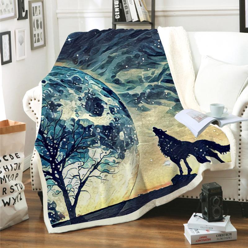 New Style Fashion 3D Digital Printed Animal Wolf Blanket Sherpa Blanket on Bed Kids Girl Flower Home Textiles Dreamlike Style
New Style Fashion 3D Digital Printed Animal Wolf Blanket Sherpa Blanket on Bed Kids Girl Flower Home Textiles Dreamlike Style