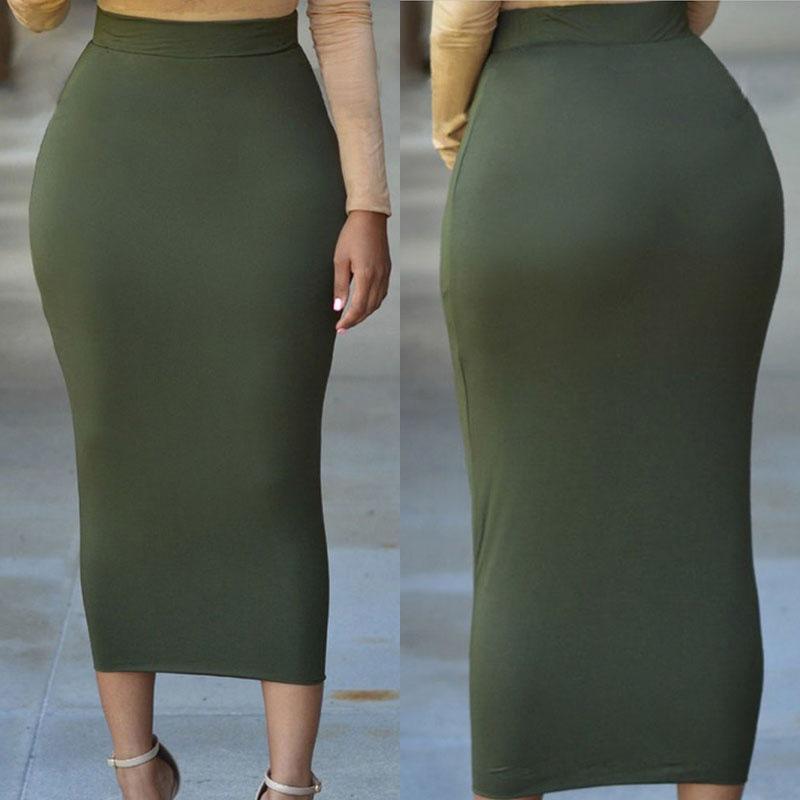 Women Autumn Sexy Slim Plain Skirts Lady High Waisted Long Bodycon Party Vacation Dating Holiday School Pencil Skirt3992851