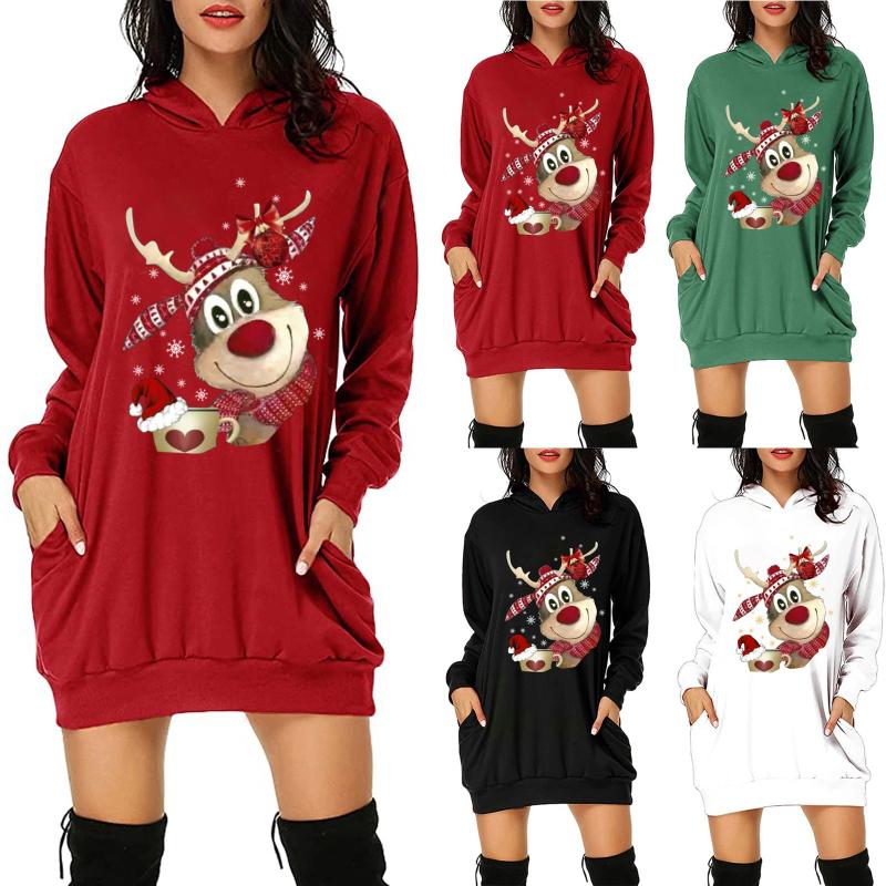 Women clothes Winter Women' Fashion Christmas Hoodie Bag Hip Pocket Print Hoodie Fashion Dress vestido de mujer sudadera, Black
Women clothes Winter Women' Fashion Christmas Hoodie Bag Hip Pocket Print Hoodie Fashion Dress vestido de mujer sudadera, Black