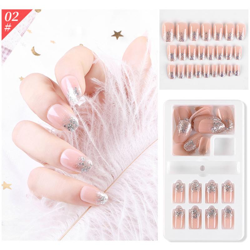 24pcs False Nail Wearable Full Cover Press On Fake Extension Artificial Tip Nail Patch Decorative Decals Stickers For Manicure
24pcs False Nail Wearable Full Cover Press On Fake Extension Artificial Tip Nail Patch Decorative Decals Stickers For Manicure