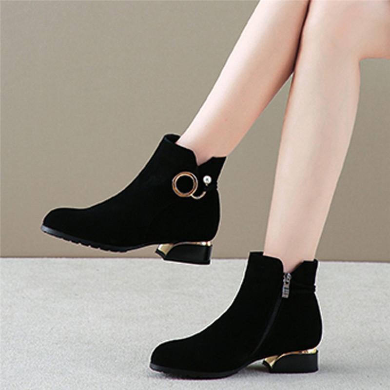 Boots Women Black Large Size Vintage Flock Ankle Boots Student Classic Autumn Buckle Med Square Heel Short Chaussure 5, Bg
Boots Women Black Large Size Vintage Flock Ankle Boots Student Classic Autumn Buckle Med Square Heel Short Chaussure 5, Bg