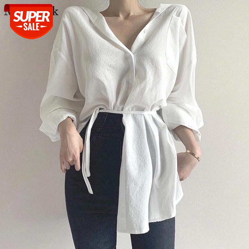 Autumn Korean Irregular Lace-up Office Blouses Women Casual V-neck Cardigan White Shirt Cotton Loose Long Sleeve Top Women 11677 #1E8E
Autumn Korean Irregular Lace-up Office Blouses Women Casual V-neck Cardigan White Shirt Cotton Loose Long Sleeve Top Women 11677 #1E8E