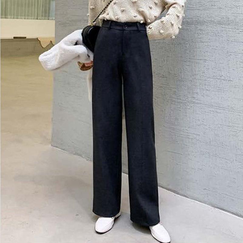 Autumn Winter Women Woolen Harm Pants Warm Female Casual High Waist Straight Wide Leg Pants Loose Long Trousers KK0142, Beige
Autumn Winter Women Woolen Harm Pants Warm Female Casual High Waist Straight Wide Leg Pants Loose Long Trousers KK0142, Beige