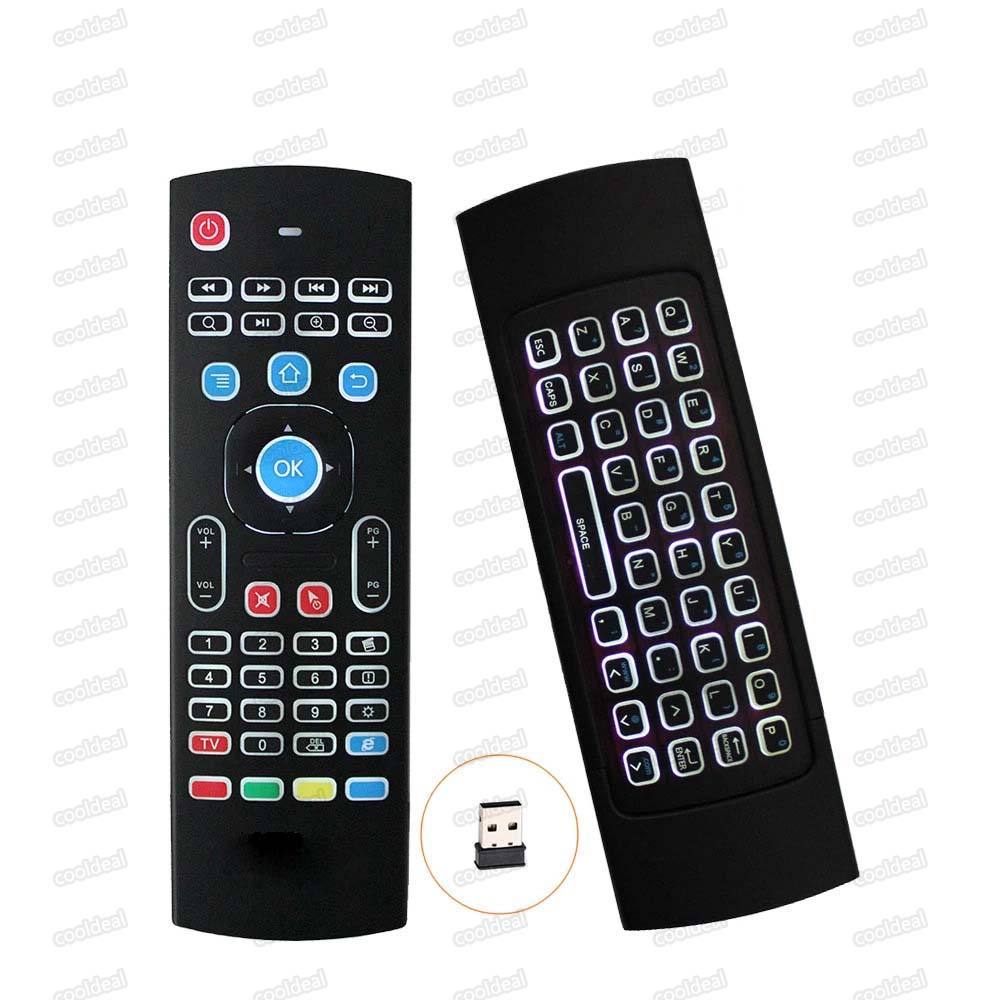 

X8 Backlight MX3 Mini Keyboard With IR Learning Qwerty 2.4G Wireless Remote Control 6Axis Fly Air Mouse Backlit Gampad For Android TV Box i8