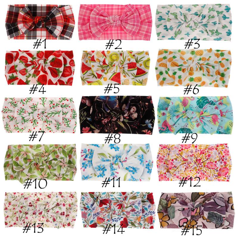 100 pcs/lot, Wholesale Fruit Floral Print Nylon Baby Headbands, Knot Bow Wide Nylon Turban Head wrap Baby Girls Hair Accessories, 15 colors mixed
100 pcs/lot, Wholesale Fruit Floral Print Nylon Baby Headbands, Knot Bow Wide Nylon Turban Head wrap Baby Girls Hair Accessories, 15 colors mixed