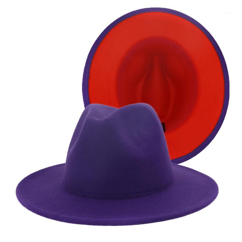 HanXi New Purple Red Patchwork Felt Fedoras Women Men Imitation Wool Jazz Cap Hats Panama Trilby Caps Trend Gambler Hat1
HanXi New Purple Red Patchwork Felt Fedoras Women Men Imitation Wool Jazz Cap Hats Panama Trilby Caps Trend Gambler Hat1