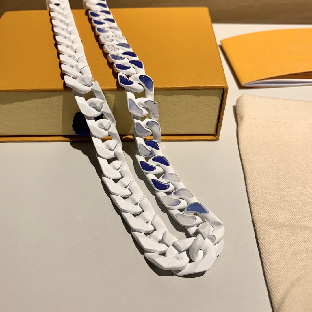 Top Quality Street Hip-hop Trend Stainless Steel Necklace Unisex Chain Fashion Charm Necklace Diamond Necklace Jewelry Supply